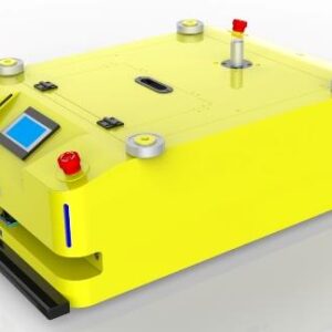 Bidirectional Latent Traction AGV (TL-QF-300SX-001) with a yellow body, black top, and a small screen.