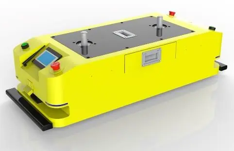 Bidirectional Latent Traction AGV (TL-QF-300SX-002) with a yellow body, black top, and a small screen.