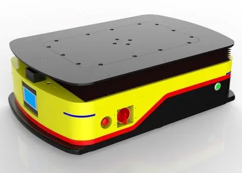Bidirectional Lifting AGV (TL-JS-300SX-001) with a yellow body, black top, and a small screen.